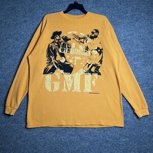 Y2K Give Me Face GMF Battlezone 2XL Waffle Knit Thermal Long Sleeve Hip Hop
